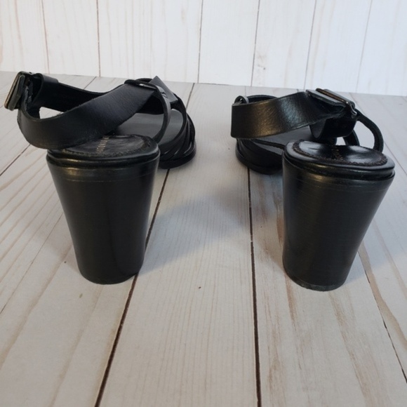 New Antonio Melanie Block Heel Sandals Black 8 - Picture 5 of 7